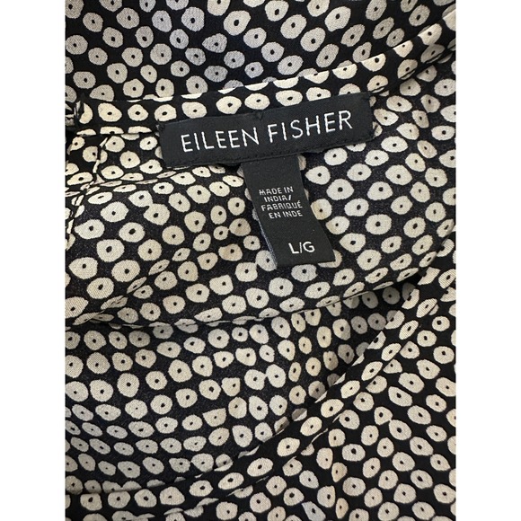 Eileen Fisher 100% Silk Sleeveless Round Neck A-Line Swing Trapeze Dress Large - Picture 7 of 15